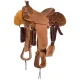 Nrs Competitors Natural Antique 1/2 Breed Caddo Rose Calf Roping Saddle
