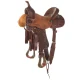 Nrs Competitor Series Heavy Oil 7/8 Breed Mini Basket Stamp Sunflower Tooled Barrel Saddle