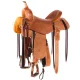 Martin Saddlery Natural 1/8 Breed Wyoming Flower 15in BTR Barrel Saddle